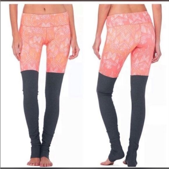 ALO Pink/Orange/Gray Two-Toned Yoga Goddess Leggings. Size Medium. VGUC! - Picture 1 of 5